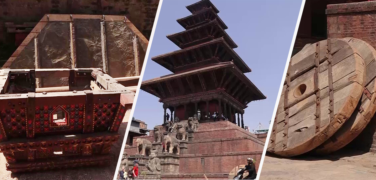 बिस्केट जात्राका लागि भैरव र भद्रकालीको रथ निर्माण तीव्र